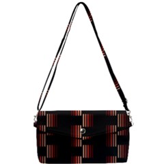 Geometric Pulse Print Design Removable Strap Clutch Bag by dflcprintsclothing