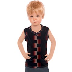 Geometric Pulse Print Design Kids  Sport Tank Top