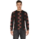 Geometric Pulse Print Design Men s Fleece Sweatshirt View1