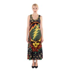 Grateful Dead Steal Your Face Deadhead Hippie Logo Music Sleeveless Maxi Dress