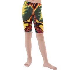 Grateful Dead Steal Your Face Deadhead Hippie Logo Music Kids  Mid Length Swim Shorts