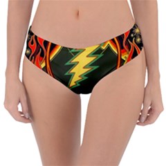 Grateful Dead Steal Your Face Deadhead Hippie Logo Music Reversible Classic Bikini Bottoms by Perong