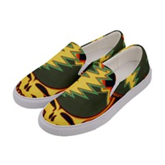 Grateful Dead Steal Your Face Deadhead Hippie Logo Music Women s Canvas Slip Ons by Perong