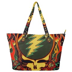 Grateful Dead Steal Your Face Deadhead Hippie Logo Music Full Print Shoulder Bag by Perong