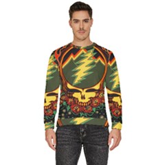 Grateful Dead Steal Your Face Deadhead Hippie Logo Music Men s Fleece Sweatshirt by Perong