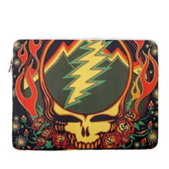 Grateful Dead Steal Your Face Deadhead Hippie Logo Music 15  Vertical Laptop Sleeve Case With Pocket