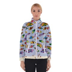 Fish Ocean Sea Water Diving Blue Women s Bomber Jacket