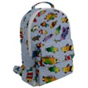 Fish Ocean Sea Water Diving Blue Flap Pocket Backpack (Large) View2