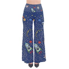 Cat Space Astronaut Rocket Maze So Vintage Palazzo Pants