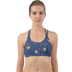 Cat Space Astronaut Rocket Maze Back Web Sports Bra