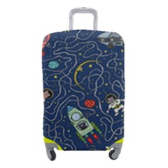 Cat Space Astronaut Rocket Maze Luggage Cover (small)