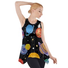 Space Galaxy Art Cute Art Side Drop Tank Tunic by Perong