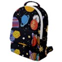 Space Galaxy Art Cute Art Flap Pocket Backpack (Small) View1