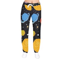 Space Galaxy Art Cute Art Women Velvet Drawstring Pants