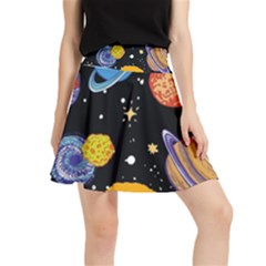 Space Galaxy Art Cute Art Waistband Skirt by Perong