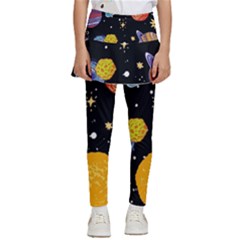 Space Galaxy Art Cute Art Kids  Skirted Pants by Perong