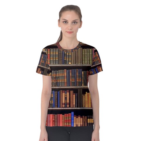 Library Book Women s Cotton T-shirt by Perong