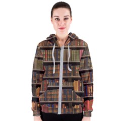 Library Book Women s Zipper Hoodie