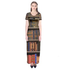 Library Book Short Sleeve Maxi Dress by Perong