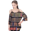 Library Book Flutter Sleeve T-Shirt View1