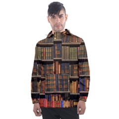 Library Book Men s Front Pocket Pullover Windbreaker