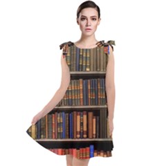 Library Book Tie Up Tunic Dress by Perong