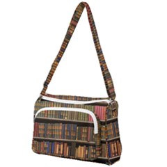 Library Book Front Pocket Crossbody Bag by Perong