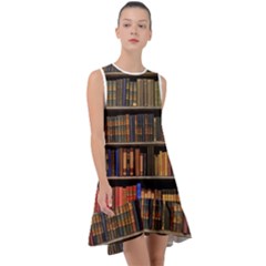 Library Book Frill Swing Dress by Perong