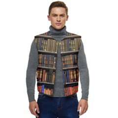 Library Book Men s Button Up Puffer Vest	