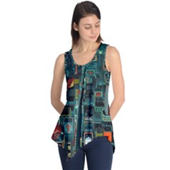 Art Cityscape Japanese Sleeveless Tunic by Perong