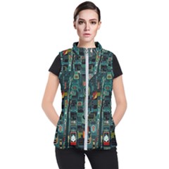 Art Cityscape Japanese Women s Puffer Vest