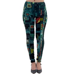 Art Cityscape Japanese Lightweight Velour Leggings by Perong