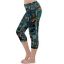 Art Cityscape Japanese Lightweight Velour Capri Yoga Leggings View2