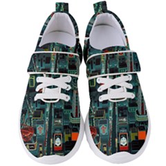 Art Cityscape Japanese Women s Velcro Strap Shoes by Perong