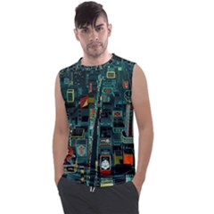 Art Cityscape Japanese Men s Regular Tank Top by Perong