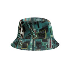 Art Cityscape Japanese Inside Out Bucket Hat (kids) by Perong