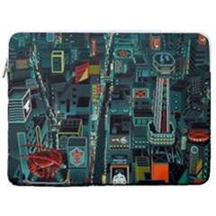 Art Cityscape Japanese 17  Vertical Laptop Sleeve Case With Pocket