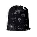 Black Space Drawing Art Planet Drawing Stars Black Space Galaxy Outer Space Drawstring Pouch (XL) View2