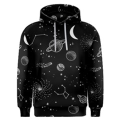 Black Space Drawing Art Planet Drawing Stars Black Space Galaxy Outer Space Men s Overhead Hoodie