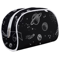 Black Space Drawing Art Planet Drawing Stars Black Space Galaxy Outer Space Make Up Case (medium) by Perong