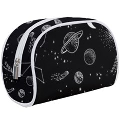 Black Space Drawing Art Planet Drawing Stars Black Space Galaxy Outer Space Make Up Case (large) by Perong