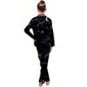 Black Space Drawing Art Planet Drawing Stars Black Space Galaxy Outer Space Kids  Satin Long Sleeve Pajamas Set View2