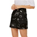 Black Space Drawing Art Planet Drawing Stars Black Space Galaxy Outer Space Mini Front Wrap Skirt View2