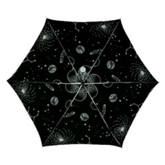 Black Space Drawing Art Planet Drawing Stars Black Space Galaxy Outer Space Automatic Folding Umbrella With Case (small) by Perong