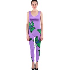 Grateful Dead Bears  Pattern One Piece Catsuit by Perong