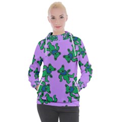 Grateful Dead Bears  Pattern Women s Hooded Pullover