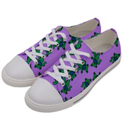 Grateful Dead Bears  Pattern Women s Low Top Canvas Sneakers by Perong