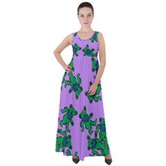 Grateful Dead Bears  Pattern Empire Waist Velour Maxi Dress by Perong