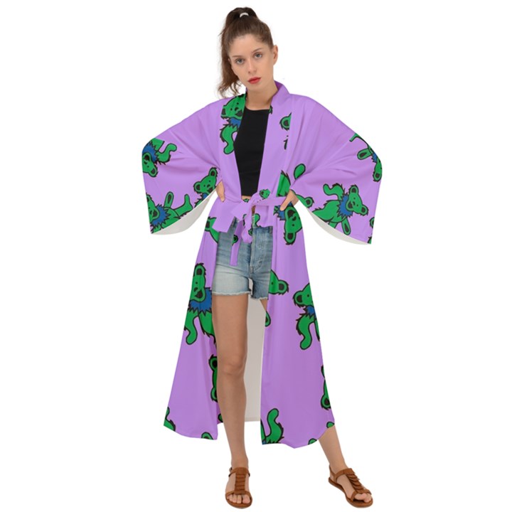 Grateful Dead Bears  Pattern Maxi Kimono