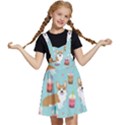 Corgi Boba Tea Bubble Tea Kawaii Food Welsh Corgis Dog Pattern Kids  Apron Dress View1